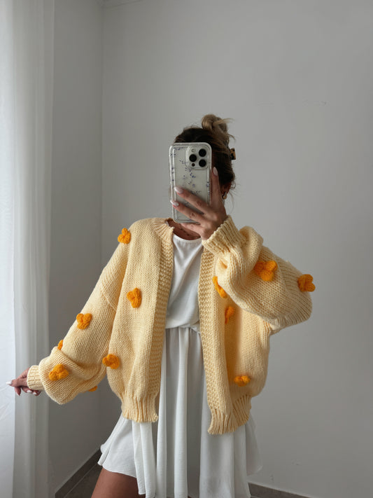 CARDIGAN YEL HEART
