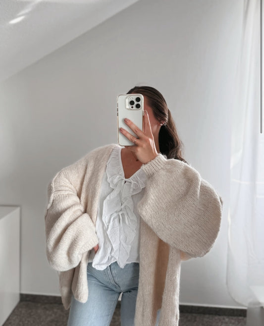 OVERSIZED CARDIGAN CREME