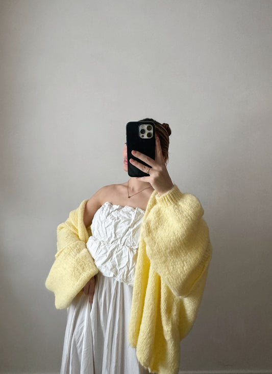 OVERSIZED CARDIGAN GELB