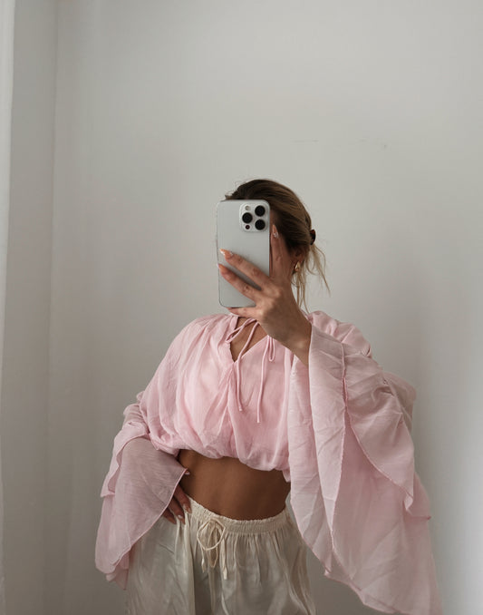 CROP BLUSE ROSE