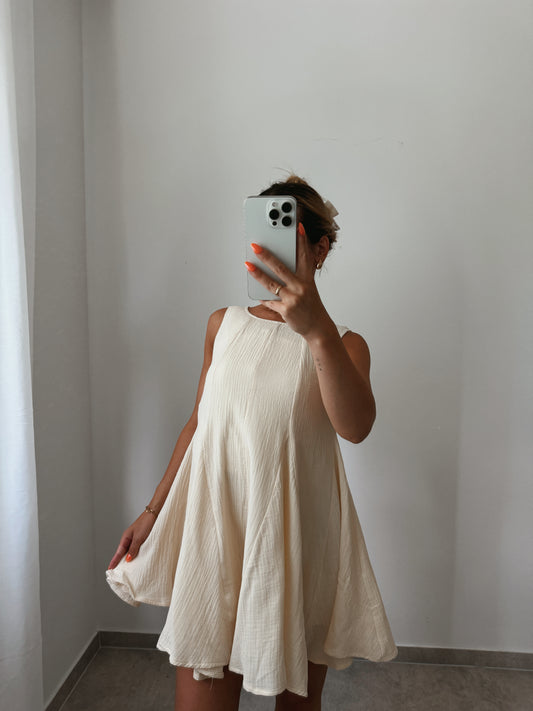 MUSSELIN JUMPSUIT BEIGE